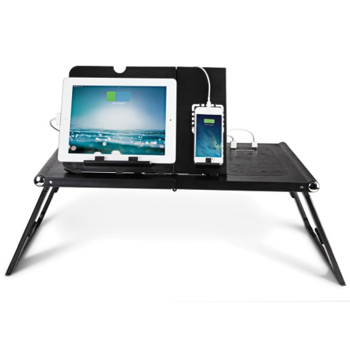 バッテリー内蔵のiPad折りたたみデスク【iPad Back Up Battery Lap Desk】