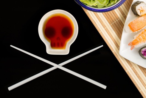 ドクロマークの醤油皿【Skull Soy Dish Set】