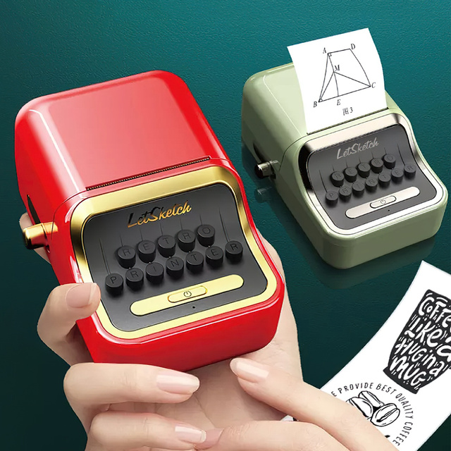 レトロかわいい！タイプライターみたいな小型ラベルプリンター【LetSketch(レットスケッチ)】