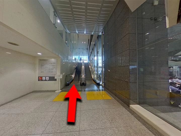ビル入口から12階までの経路1