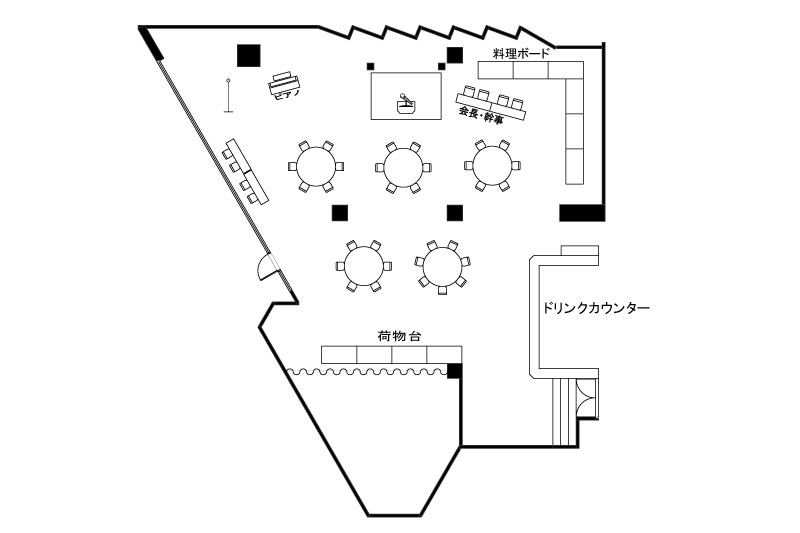 懇親会会場 コートダジュール レイアウト