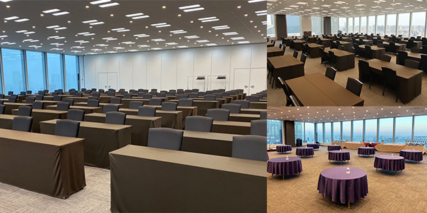 ワークショップや分科会に最適。柔軟ななレイアウトと会場数