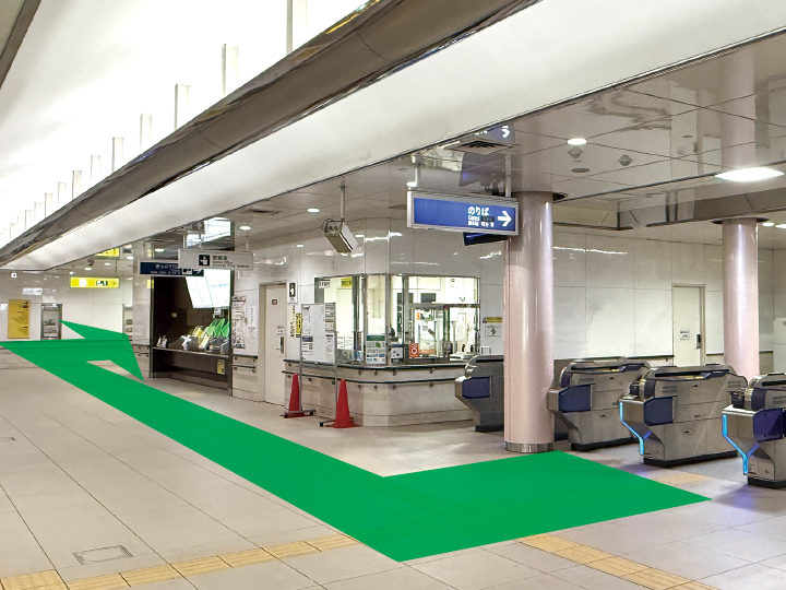 仙台市地下鉄 東西線「青葉通一番町駅」からの経路1