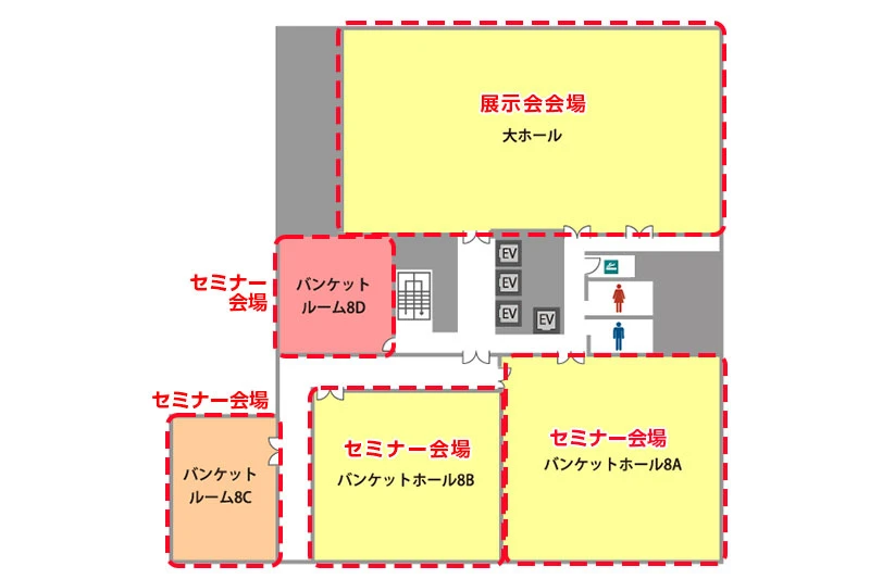 TKP市ヶ谷カンファレンスセンター 8Fフロアマップ