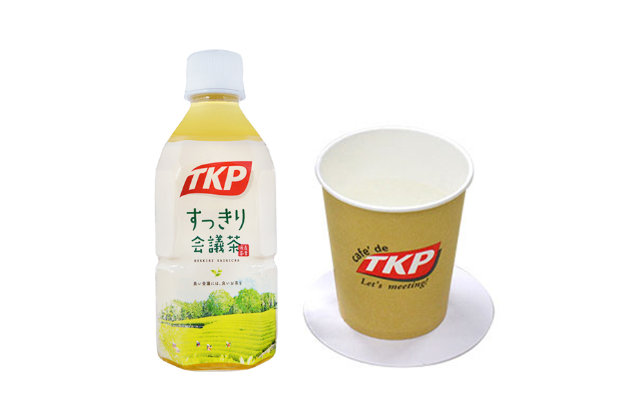 お茶 (350ml) オンテーブル 紙コップ・コースター付き