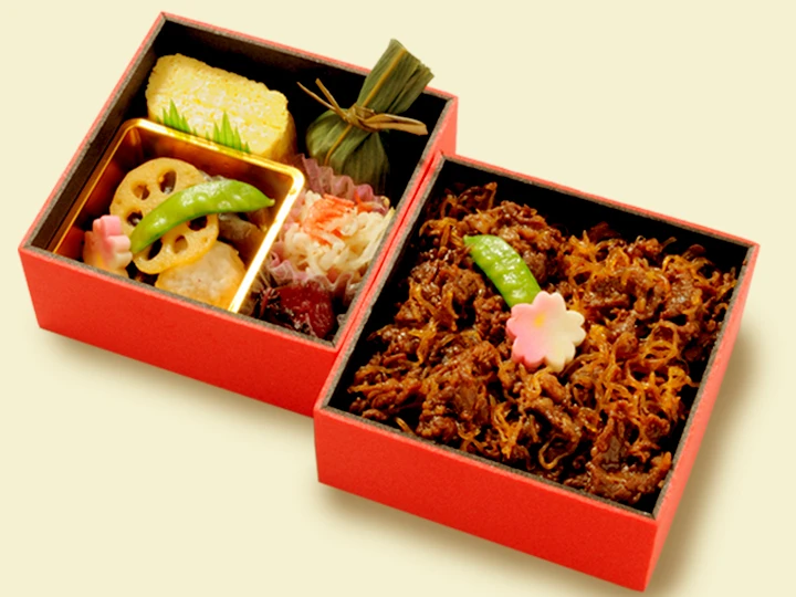 TKPはんなり弁当 丹波牛二段（お茶付）