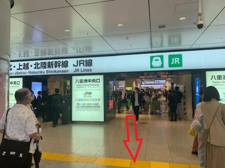 東京駅から会場まで（地上ルート　JR線⇒会場）1