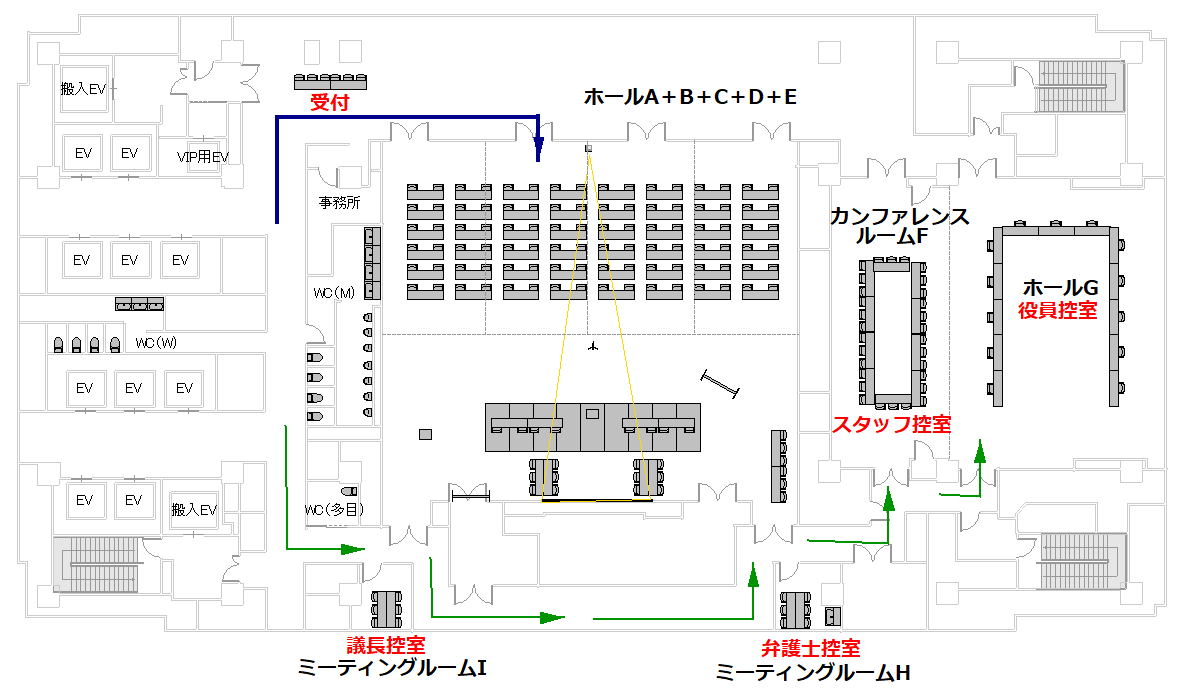 株主総会イメージレイアウト_GCP東京駅大手町内覧会