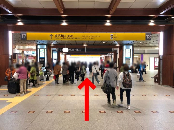 金沢駅 金沢港口(西口)からのご案内1