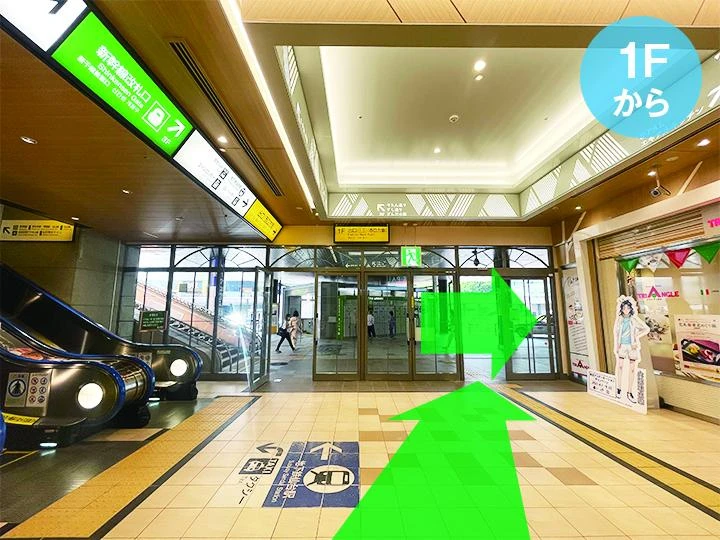 【(2)JR仙台駅西口1Fからの経路】1