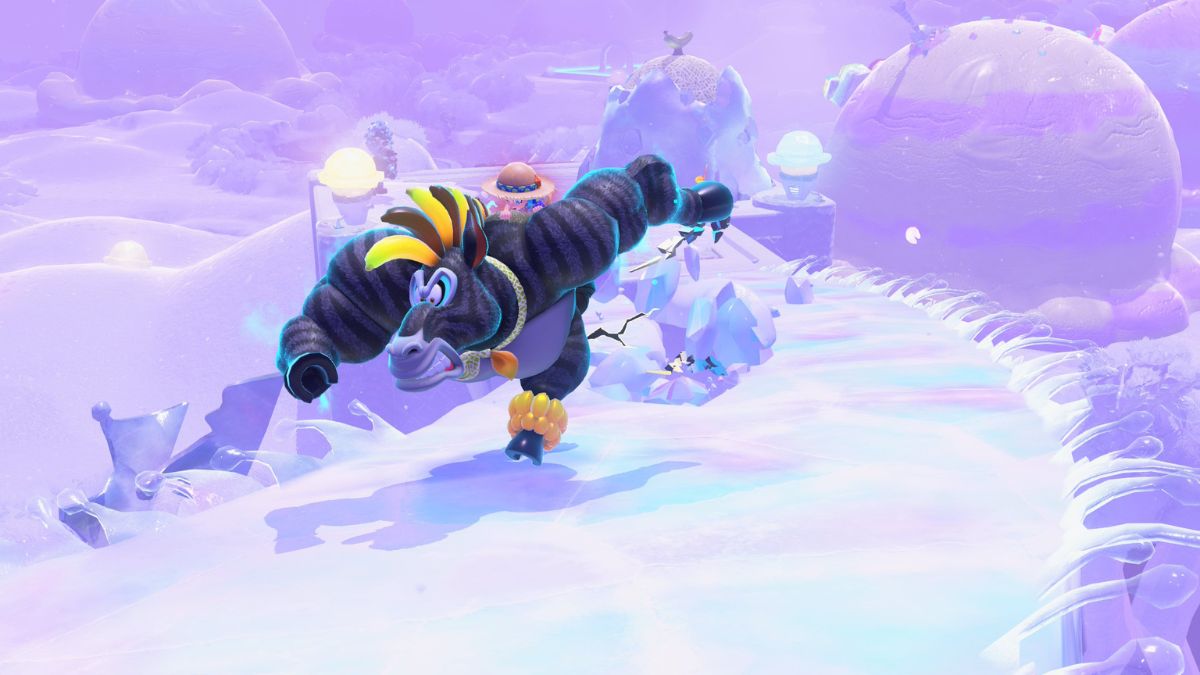 シマウマバナンザに返信して薄氷の上を走るドンキーコング。