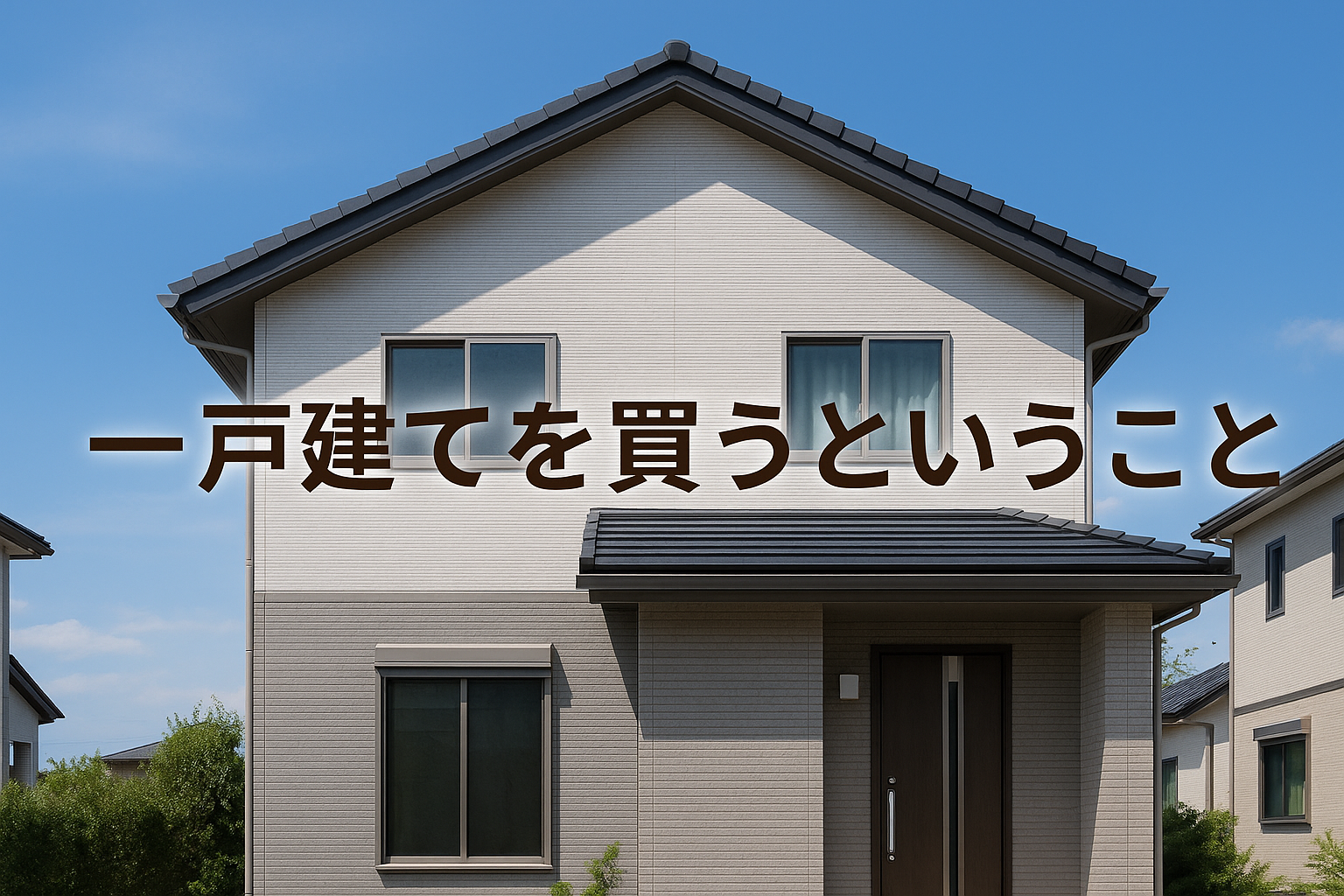 一戸建てを買うということ