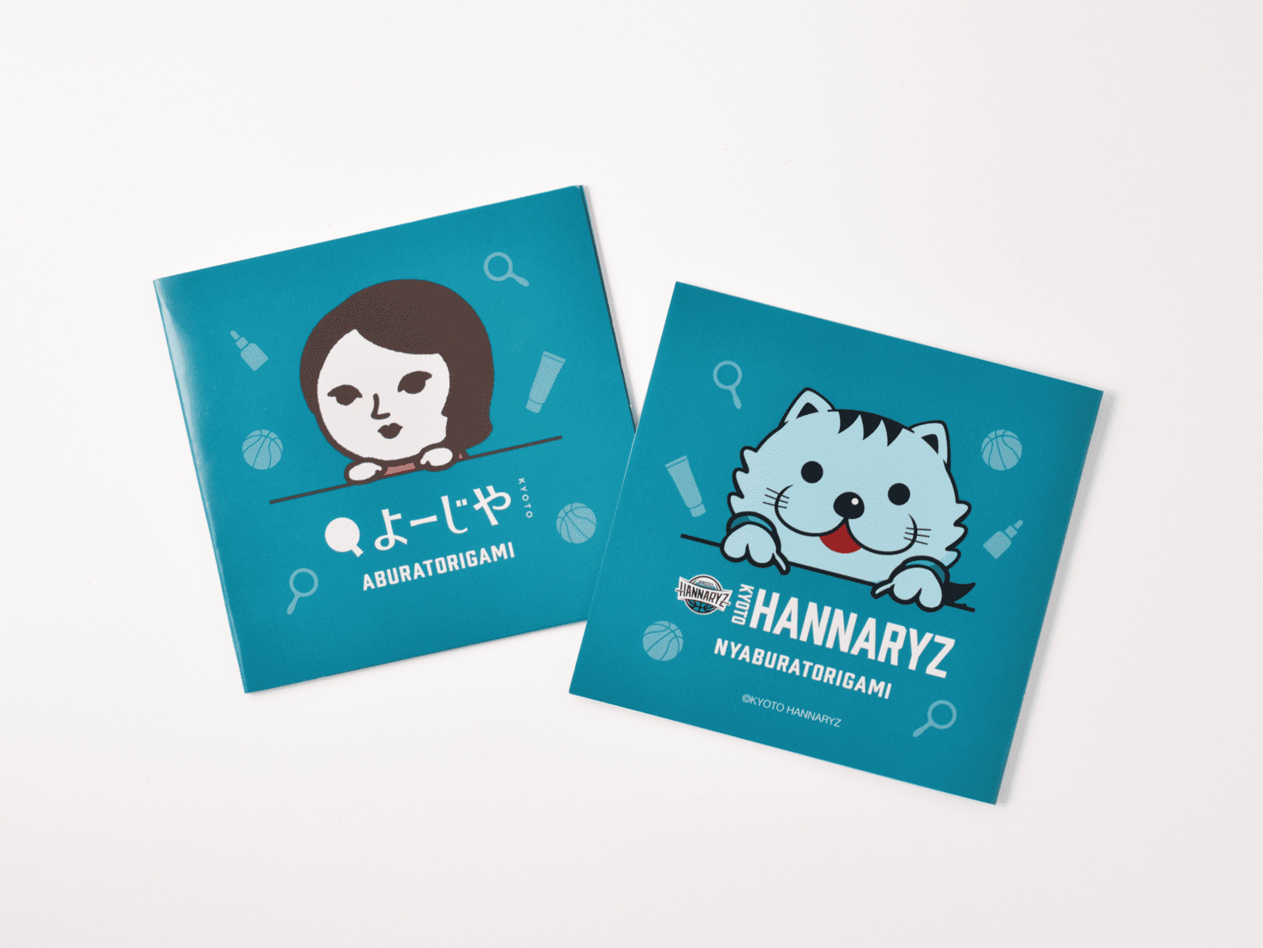 あぶらとり紙「よじことニャリン ひょっこりver.」