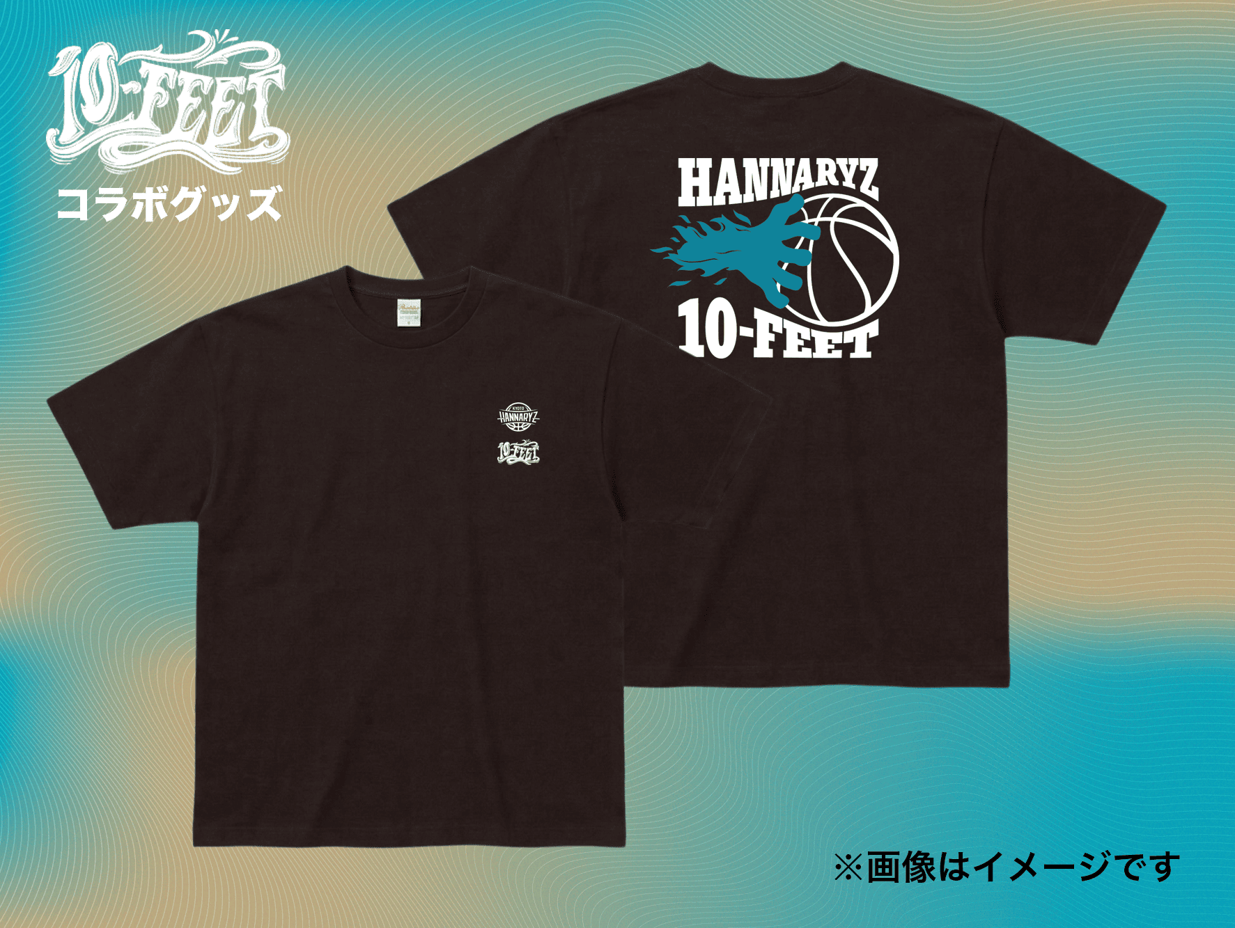 10-FEETコラボ　ビッグシルエットTシャツ　BLACK