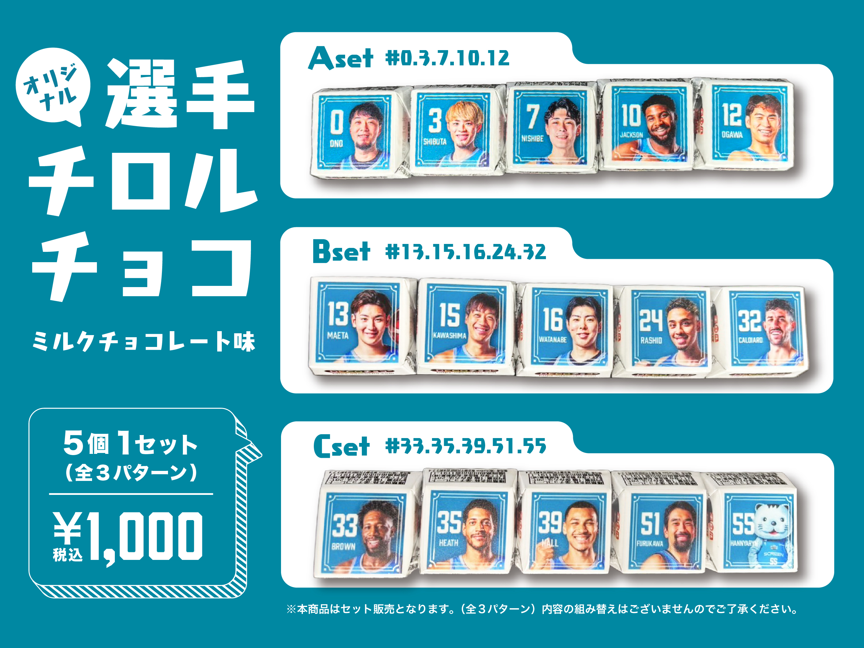 オリジナル選手チロルチョコ