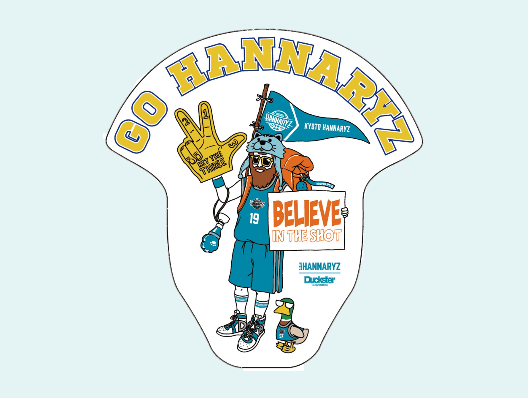Ducksterコラボ　ダイカットステッカー