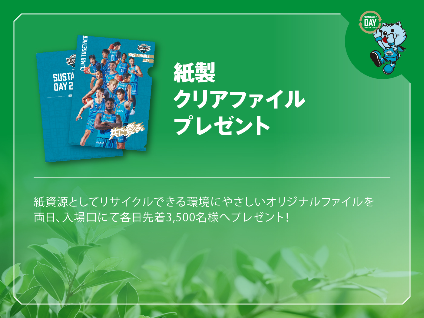 紙製クリアファイルプレゼント