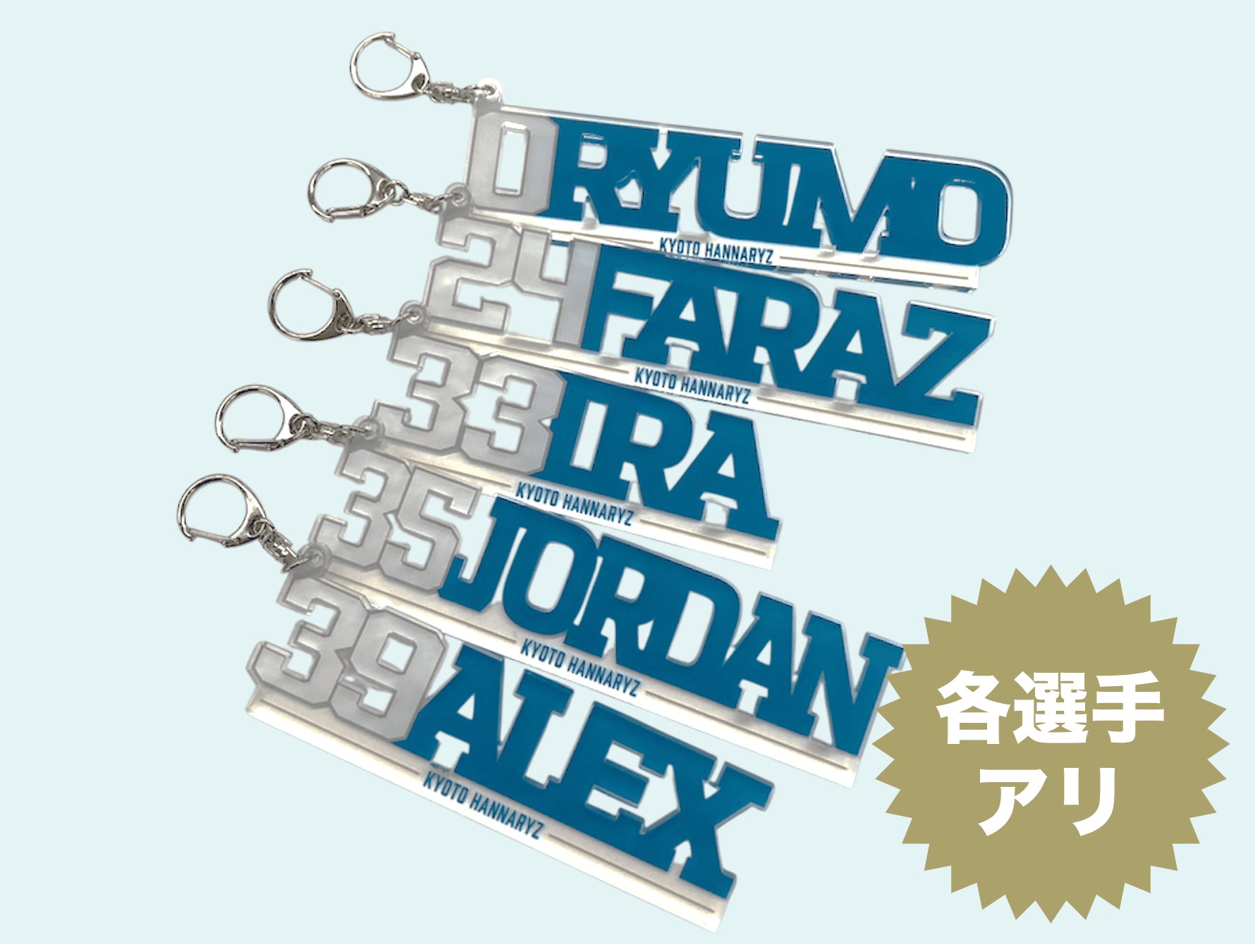 25-26プレイヤーズビッグネームキーホルダー