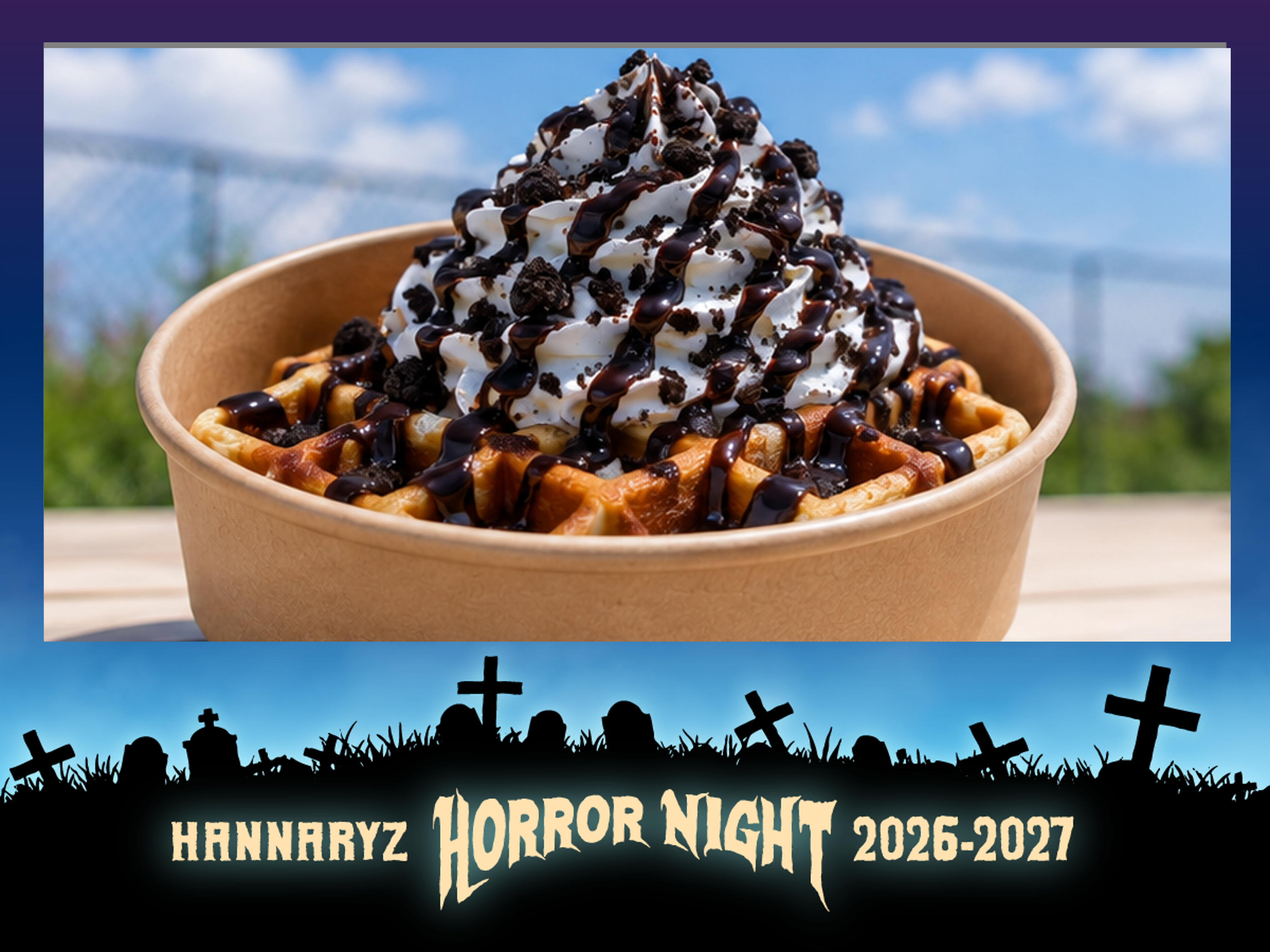 ハロウィンナイトワッフル