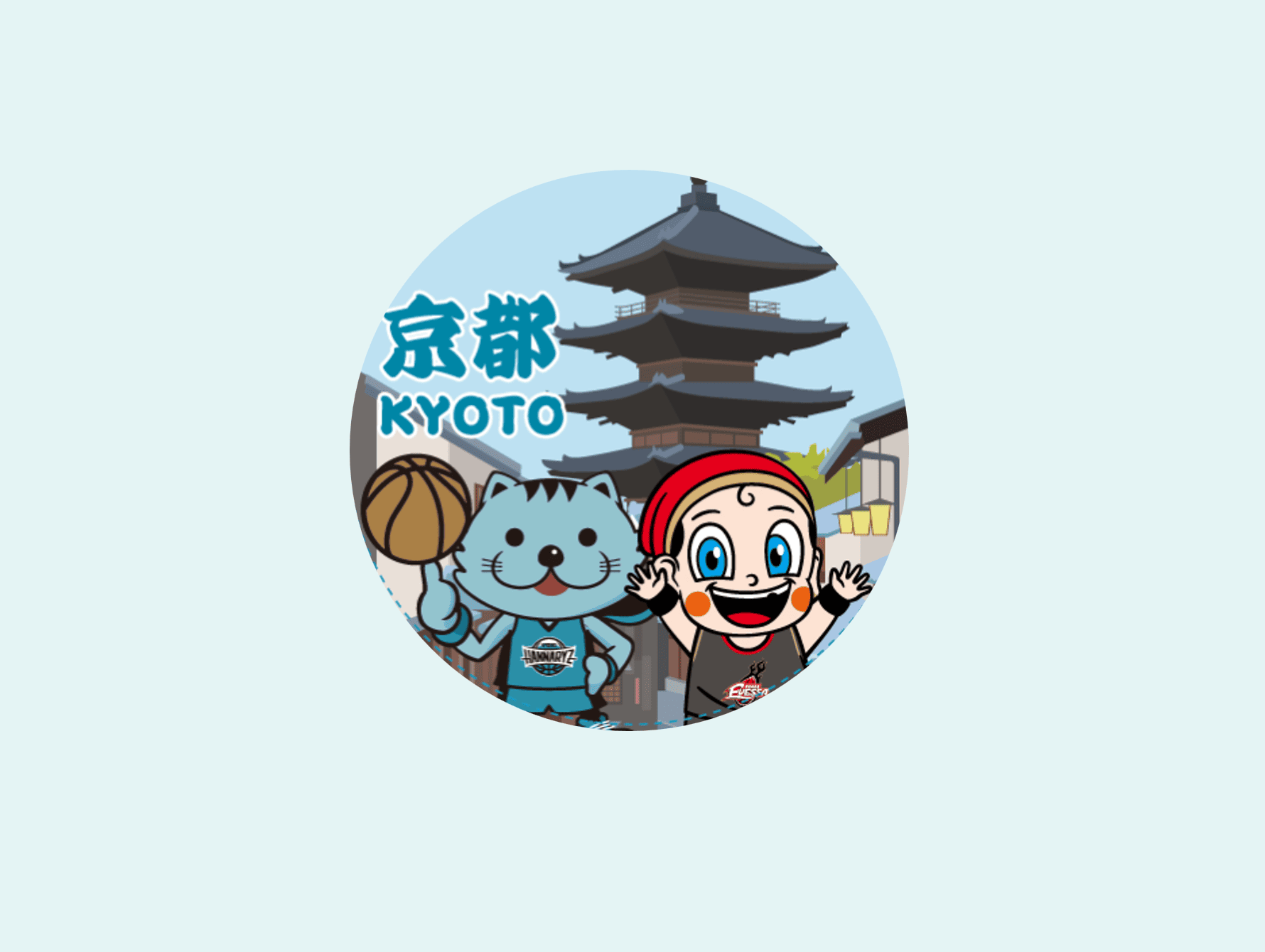 ニャリトモ缶バッジ(まいどくん×はんニャリン)