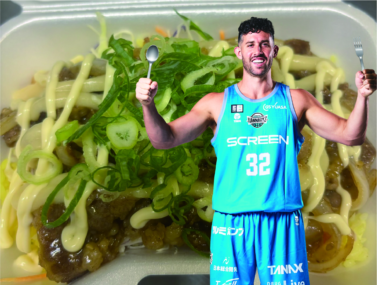 アンジェロ・カロイアロ選手の牛焼肉マヨチ〜ライス