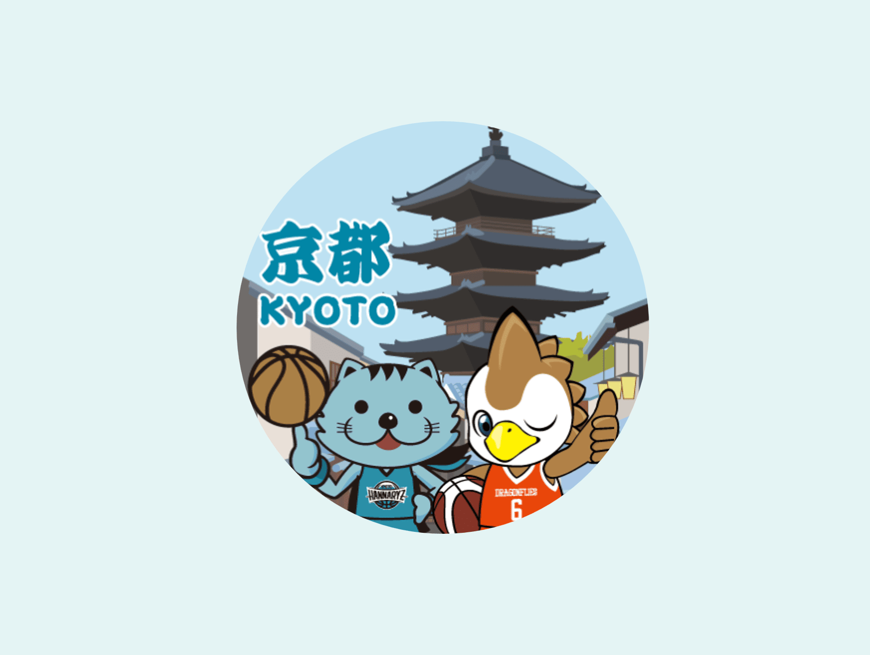 ニャリトモ缶バッジ(モヒカンアビィ×はんニャリン)