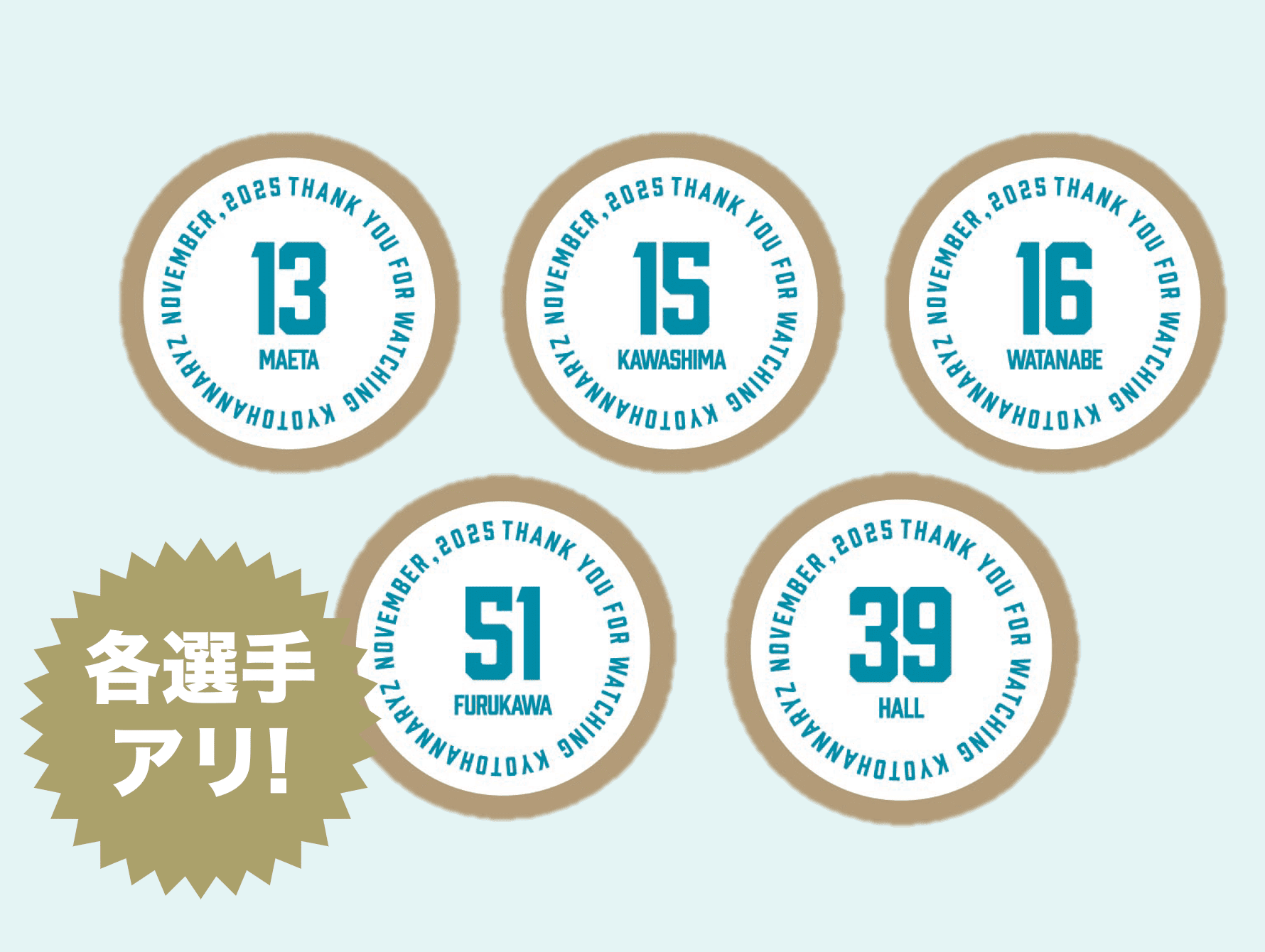 選手別ワッペン（11月度）