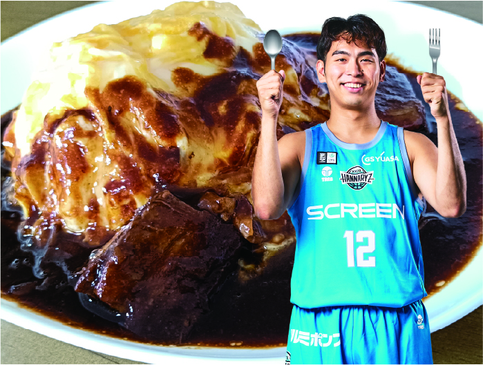 小川麻斗選手のビーフシチューオムライス