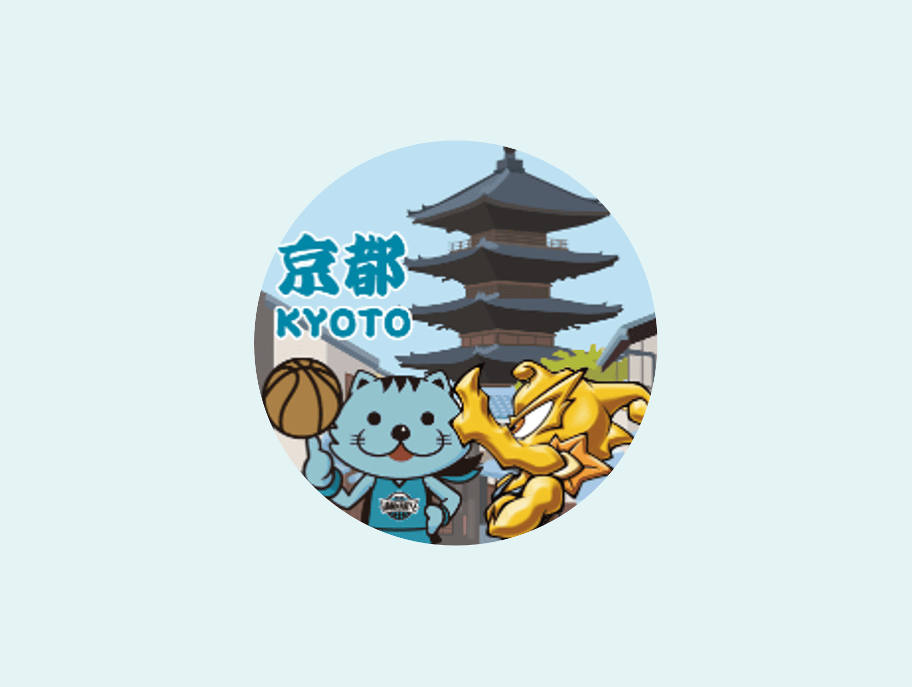 ニャリトモ缶バッジ(シーホースくん×はんニャリン)