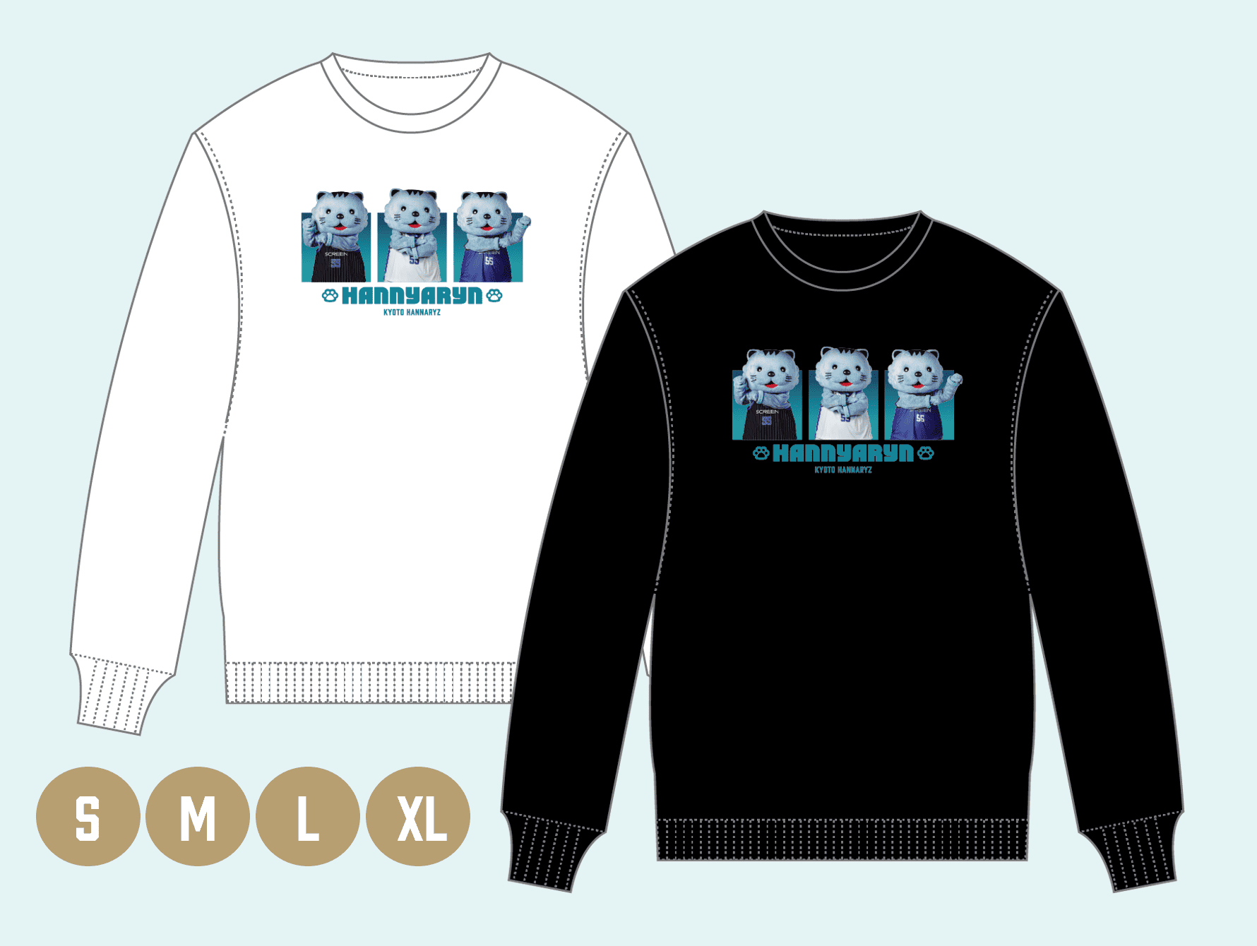 はんニャリンロングTシャツ(3色ニャリン)