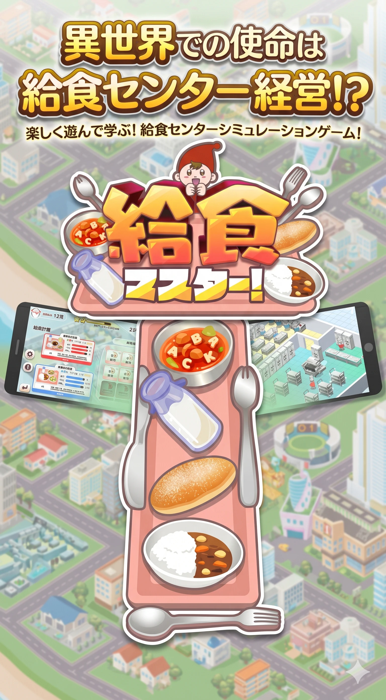 中西製作所 スマホゲーム「給食マスター」15秒広告動画