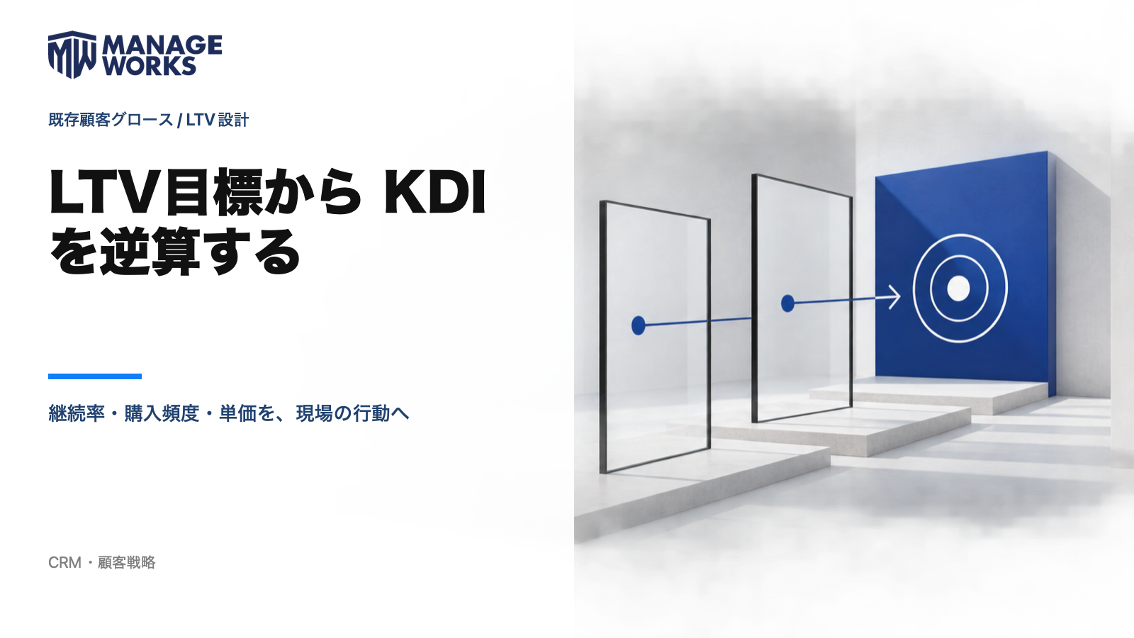 LTV目標からKDIを逆算し、現場の行動へつなげる記事サムネイル