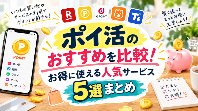 ポイ活のおすすめを比較！お得に使える人気サービス5選まとめ