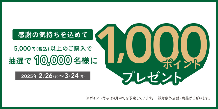 1000ポイント 1,000ポイントプレゼントキャンペーン｜ホームセンターのカインズ公式
