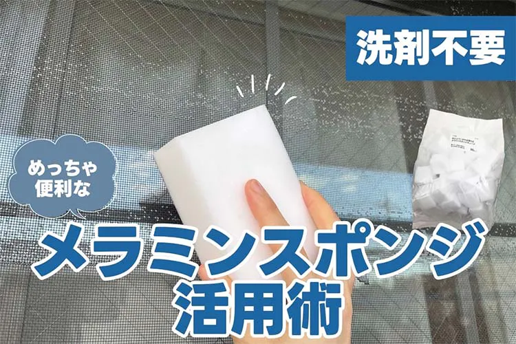 【洗剤不要】メラミンスポンジ一つで出来る話題の網戸掃除|となりのカインズさん
