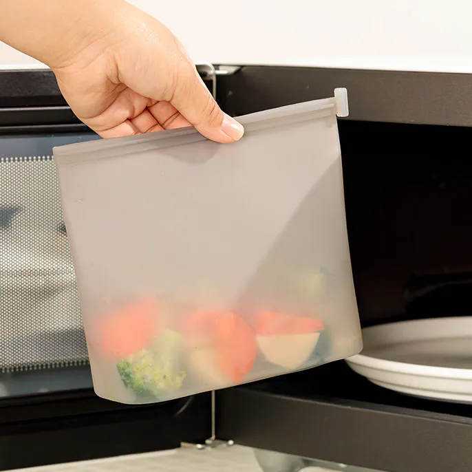 レンジで​使える​シリコンストックバッグ S