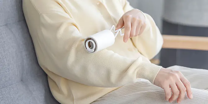 さっと使えてすっと置けるにこだわったシンプルデザインの「ケースが要らない ワイヤーフレーム 衣類用クリーナー ミニ」