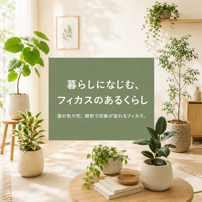 暮らしになじむ、フィカスのあるくらし