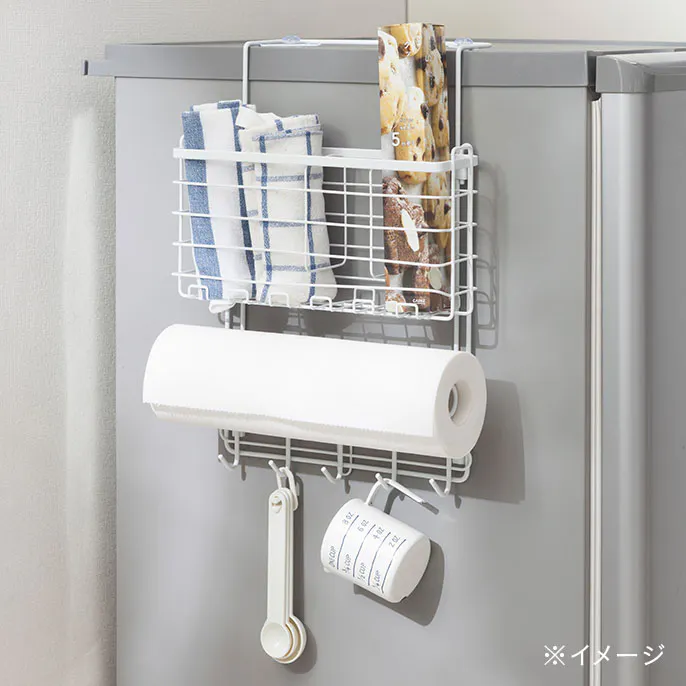 キッチン収納 冷蔵庫伸縮ホルダー