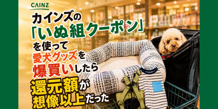 カインズの「いぬ組クーポン」を使って愛犬グッズを爆買いしたら還元額が想像以上だった|WanQol