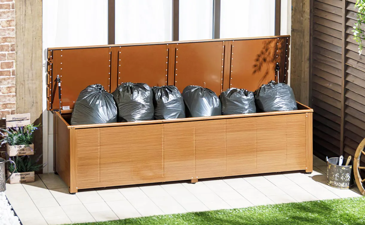 家庭ゴミ一時保管向けのゴミステーション