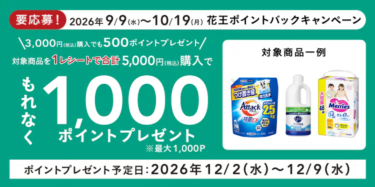 花王ポイントバックキャンペーン