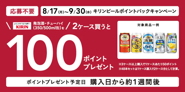 キリンビールポイントバックキャンペーン