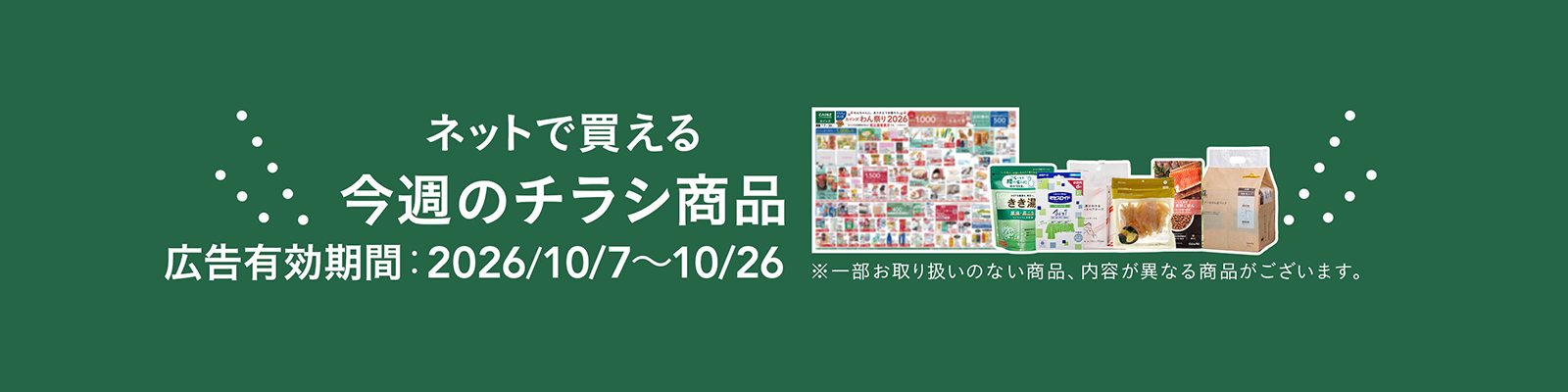 ネットで買える！お買い得なチラシ商品