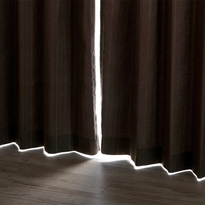 遮光カーテン ニューファイン ダークモカ 100×200cm 2枚組