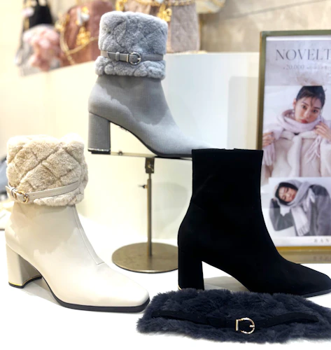 4WAYキルティングファーブーツ