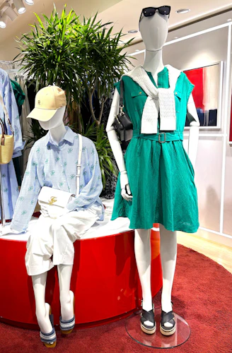 ビスコースリネンベルテッドショートスリーブワンピース