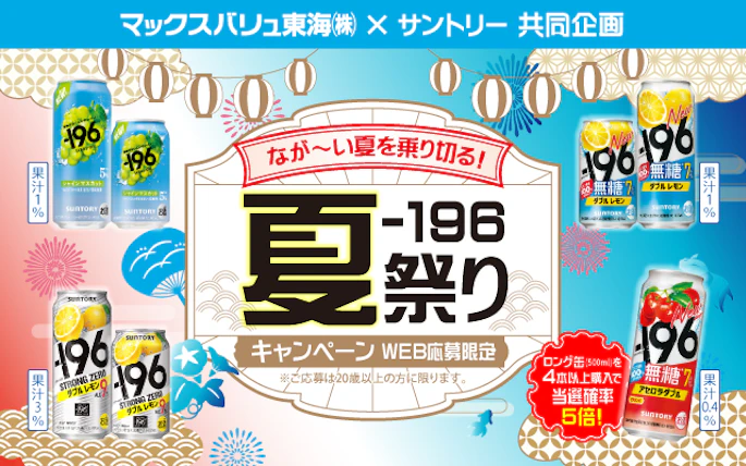 マックスバリュ東海(株)×サントリー(株)共同企画　－196夏祭りキャンペーン
