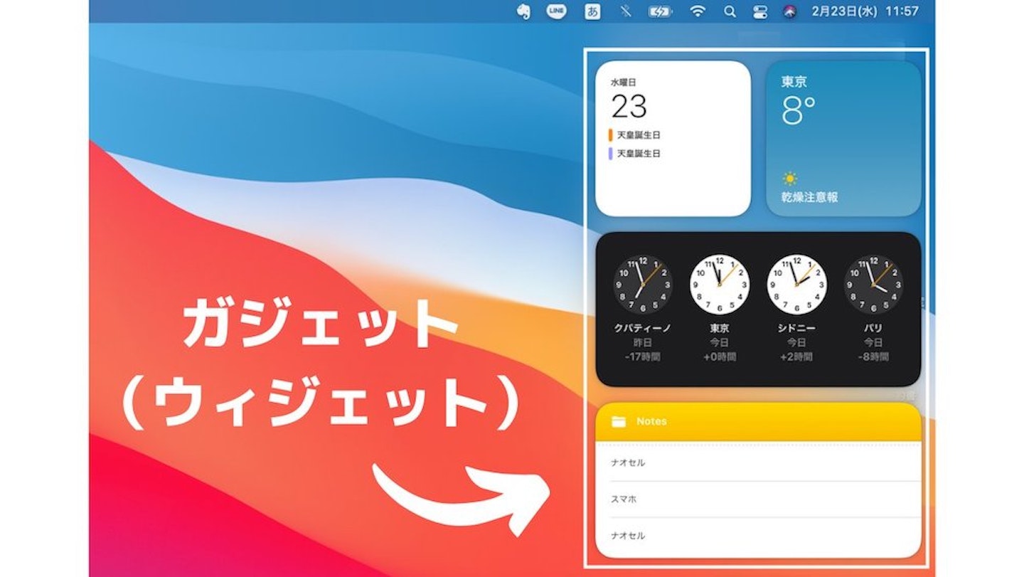 ガジェット（ウィジェット）