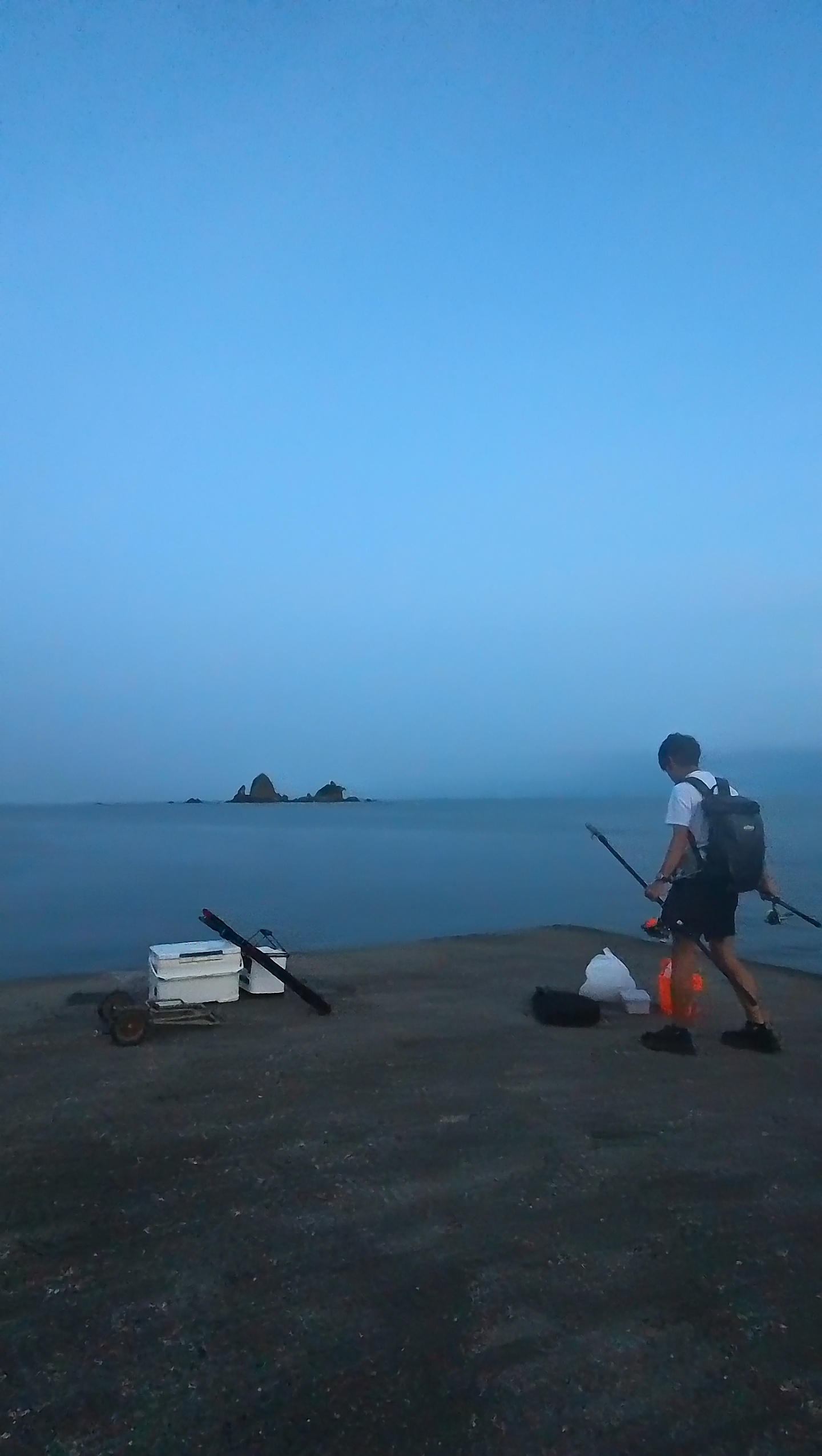 釣り場まで来るのに30分ぐらいかかりますね。